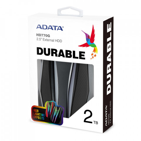 Dysk zewnętrzny HDD ADATA HD770G AHD770G-2TU32G1-CBK (2TB; 2.5"; USB 3.2; czarny) - Galeria zdjęcie 6