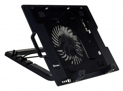 VAKOSS PODSTAWKA CHŁODZĄCA POD NOTEBOOKA 17",1 WENTYLATOR, LED, REGULACJA WYSOKOŚCI, LF-1860AL CZARNA - Galeria zdjęcie 15
