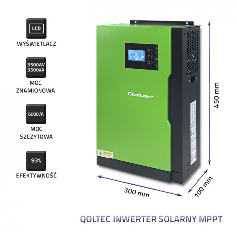 QOLTEC INWERTER SOLARNY HYBRYDOWY OFF-GRID 3,5KW - Galeria zdjęcie 3