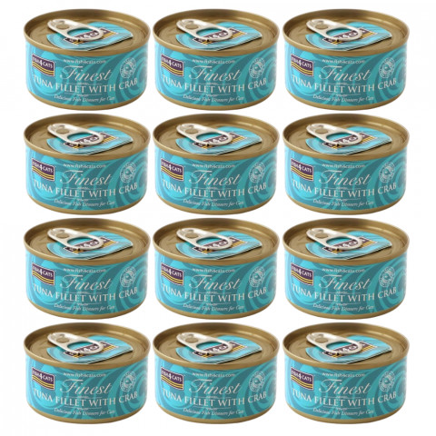 FISH4CATS Filet tuńczyka z krabem - mokra karma dla kota - 12x70g - Galeria zdjęcie 1