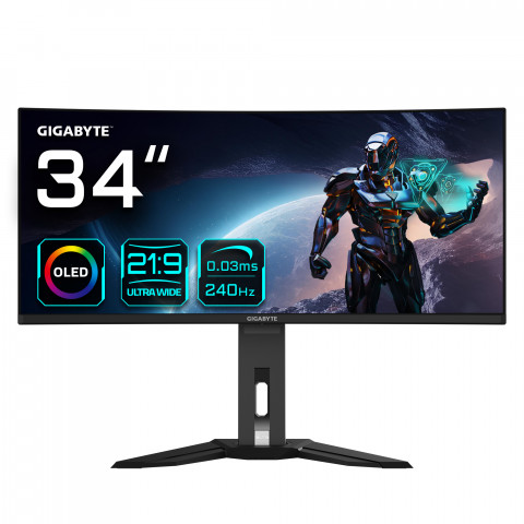 MONITOR GIGABYTE OLED 34" MO34WQC2 240Hz - Galeria zdjęcie 1