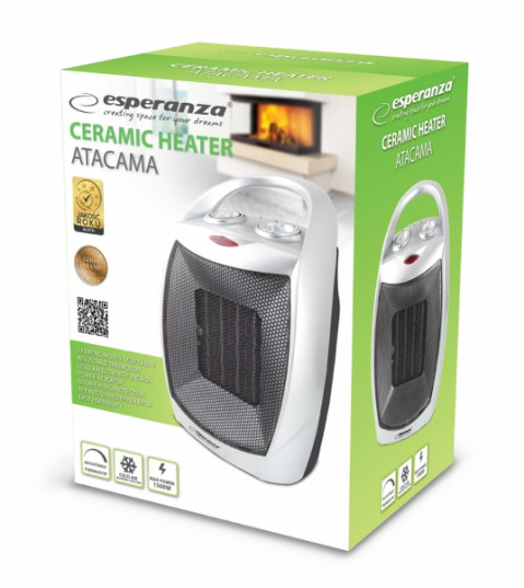 ESPERANZA TERMOWENTYLATOR CERAMICZNY 750/1500W ATA - Galeria zdjęcie 6