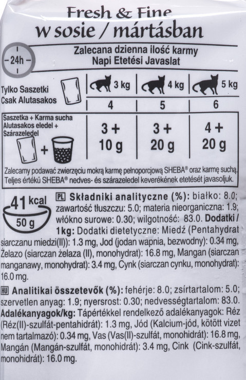 SHEBA Fresh & Fine mięsne dania w sosie - mokra karma dla kota - 6x50 g - Galeria zdjęcie 3