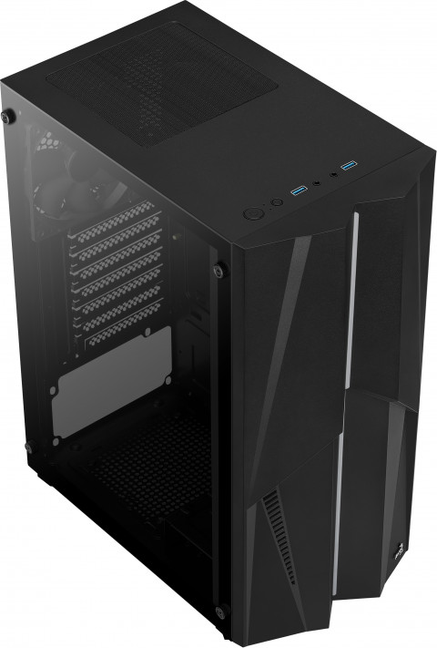 Obudowa AEROCOOL PGS MECHA-G-BK-v1 RGB czarna - Galeria zdjęcie 9