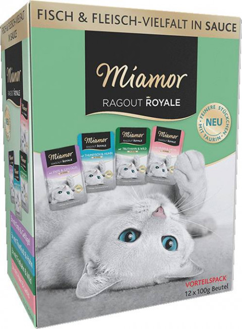 MIAMOR Ragout Royale Adult Mix Smaków w sosie - mokra karma dla kota - 12x100g - Galeria zdjęcie 1