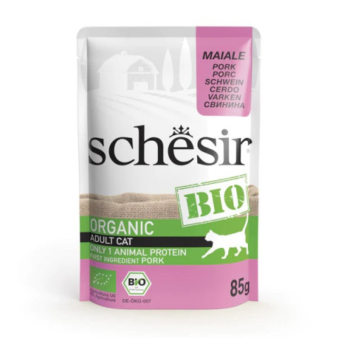 SCHESIR dla kotów Bio Wieprzowina 85g - Galeria zdjęcie 1