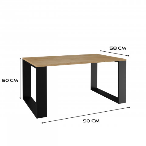 Stolik ława MODERN 90x58xH50 artisan/czarny - Galeria zdjęcie 5