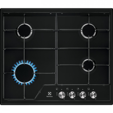 Płyta gazowa ELECTROLUX EGS6424K czarna emalia - Galeria zdjęcie 1