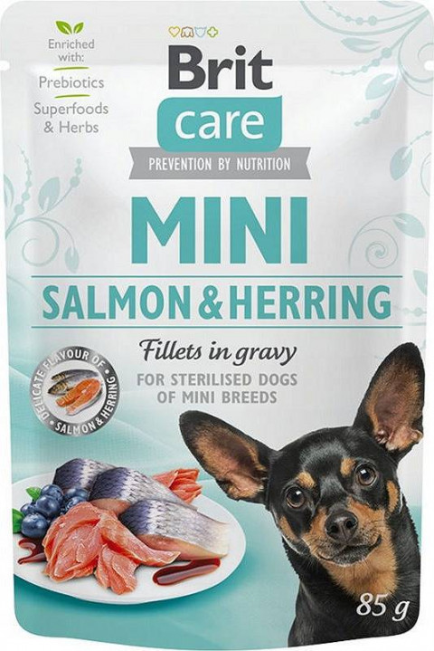 BRIT Care Mini Salmon&Herring Sterilised - mokra karma dla psa - 24x85g - Galeria zdjęcie 2