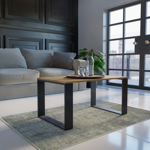 Stolik ława MODERN 90x58xH50 artisan/czarny - Galeria zdjęcie 3