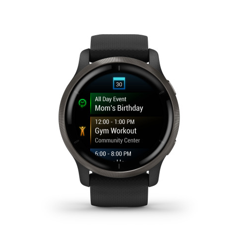 Zegarek Garmin Venu 2 (45 mm) Slate Stainless Steel Bezel / Black Case / Silicone Band - Galeria zdjęcie 16