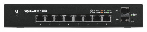 Switch Ubiquiti EdgeSwitch 8 PoE 10p PoE ( PoE+: 8;) 130W Managed Gigabit - Galeria zdjęcie 3