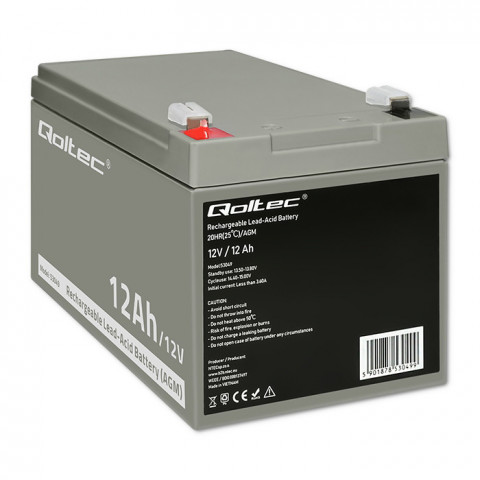 QOLTEC AKUMULATOR AGM | 12V | 12AH - Galeria zdjęcie 8