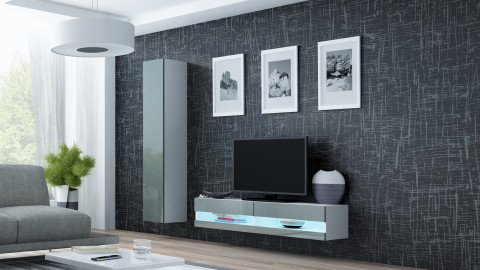 Zestaw meblowy VIGO NEW 13 biały/szary połysk - Galeria zdjęcie 1