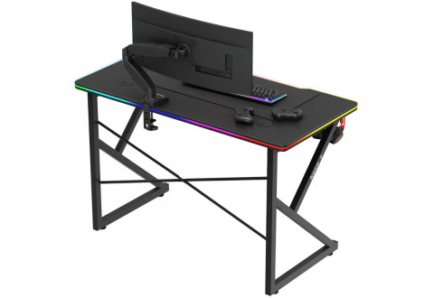 Biurko gamingowe Huzaro Hero 1.7 RGB Black - Galeria zdjęcie 4
