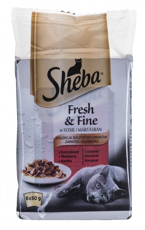 SHEBA Fresh & Fine mięsne dania w sosie - mokra karma dla kota - 6x50 g - Galeria zdjęcie 1