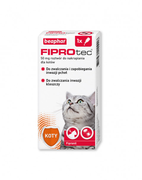 Beaphar FIPROtec Krople dla kota S 50mg x1 - Galeria zdjęcie 2