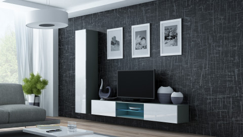 Zestaw meblowy VIGO 21 szary/biały połysk - Galeria zdjęcie 1