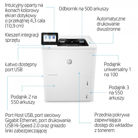 DRUKARKA HP LaserJet Enterprise M612dn - Galeria zdjęcie 7