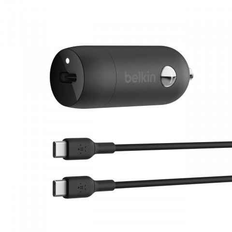 BELKIN ŁADOWARKA SAMOCHOD. 30W USB-C, PD + KABEL - Galeria zdjęcie 1