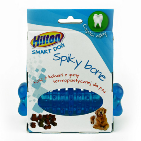 HILTON Dog spiky bone mix kolor kość z kolcami - zabawka dla psa - 12 cm - Galeria zdjęcie 1