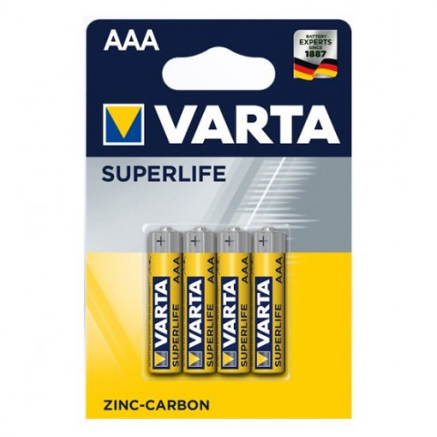 VARTA BATERIA CYNKOWO-WĘGLOWA R03 AAA SUPERLIFE /4 - Galeria zdjęcie 2