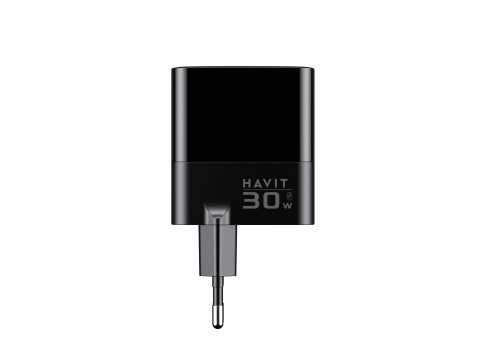 Havit UCLE001 EU - trójportowa ładowarka GaN 30 W, czarna - Galeria zdjęcie 2
