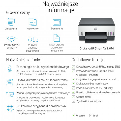 Urządzenie wielofunkcyjne HP Smart Tank 670 6UU48A - Galeria zdjęcie 5
