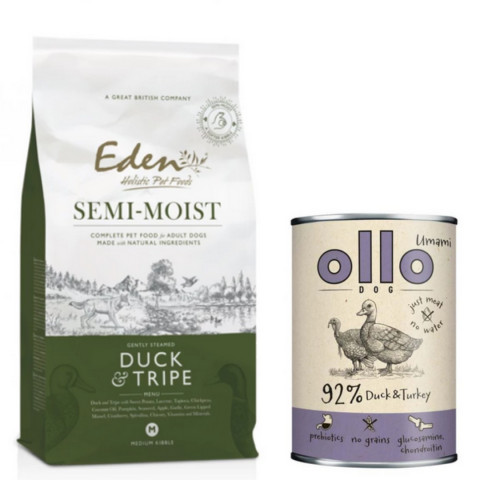 EDEN Semi-Moist Duck & Tripe - półwilgotna karma dla psa - 2kg + GRATIS! - Galeria zdjęcie 1
