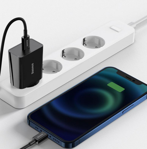 BASEUS ŁADOWARKA SIECIOWA MINI QC USB-C PD 3A 20W - Galeria zdjęcie 7
