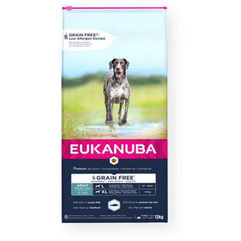 EUKANUBA PIES DOROSŁY D.RASA BEZ ZBÓŻ RYBA OC. 12kg - Galeria zdjęcie 1