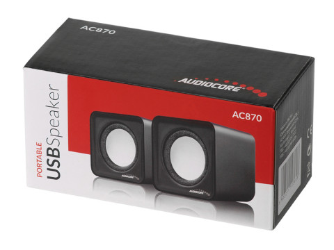 AUDIOCORE GŁOŚNIKI KOMPUTEROWE 6W USB BLACK AC870B - Galeria zdjęcie 5