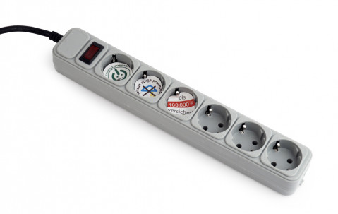 Energenie listwa zasilająca 6x schuko, 1.8m, szara spg6-b-6c - Galeria zdjęcie 1