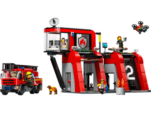 LEGO City 60414 Remiza strażacka z wozem strażackim - Galeria zdjęcie 3
