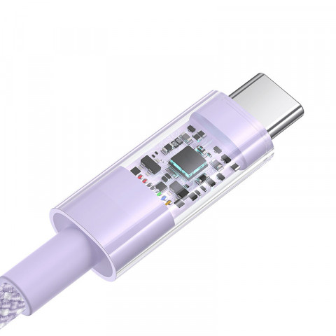 Kabel Baseus Gem USB-USB C 100W 2m (fioletowy) - Galeria zdjęcie 3