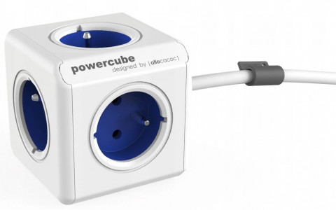 Allocacoc Przedłużacz PowerCube Extended 1.5 m Blue - Galeria zdjęcie 1