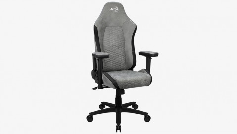 Fotel AEROCOOL CROWN AeroSuede Stone Grey - Galeria zdjęcie 6