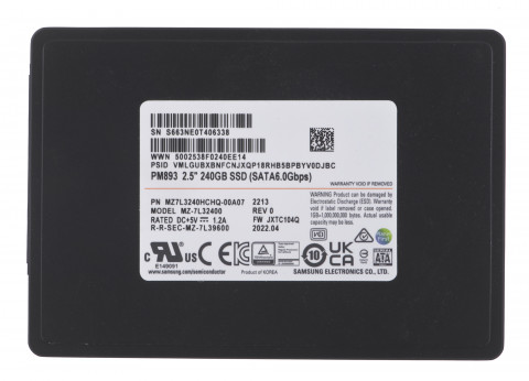 Samsung PM893 240GB SATA 2.5" MZ7L3240HCHQ-00A07 - Galeria zdjęcie 1