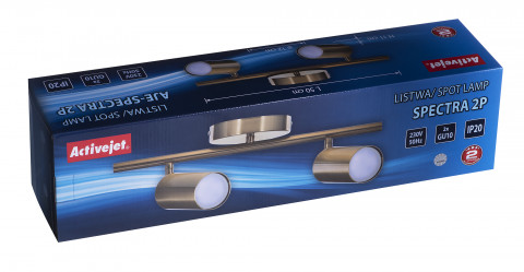 Listwa reflektorowa podwójna złota sufitowa ścienna Activejet SPECTRA kinkiet GU10 do salonu - Galeria zdjęcie 2