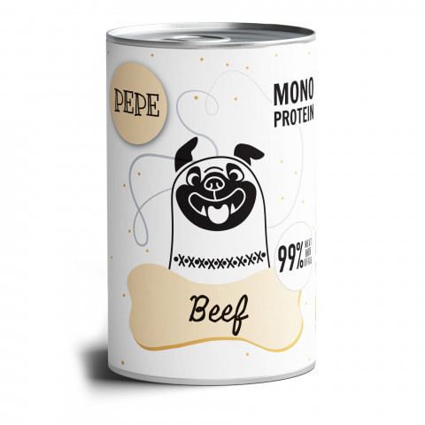 PAKA ZWIERZAKA Pepe Wołowina - mokra karma dla psa - 400g - Galeria zdjęcie 1