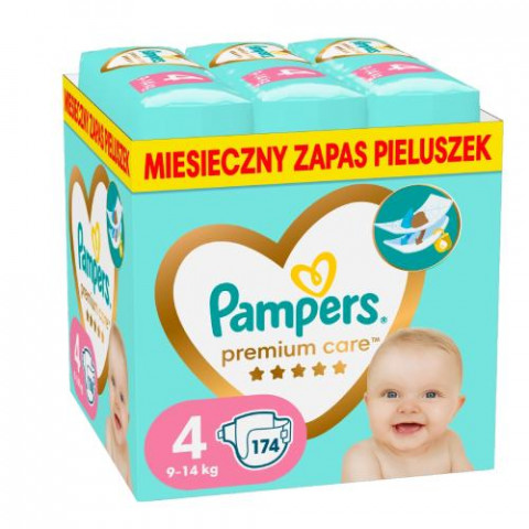 Pieluszki Pampers Premium 4, 8-14kg 174 szt. - Galeria zdjęcie 1