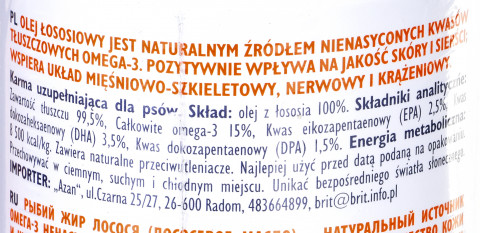 Brit Care Olej z łososia 1L - Galeria zdjęcie 2