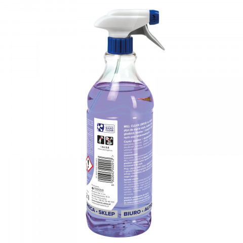 MILL CLEAN UMYJE płyn do mycia szyb, luster, glazury o Zapachu Maciejki 1,22l - Galeria zdjęcie 2