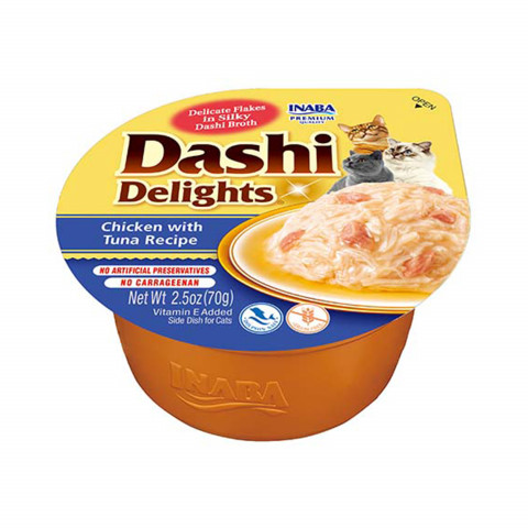 INABA DASHI DELIGHTS Kurczak z Tuńczykiem w bulionie - przysmak dla kota - 70 g - Galeria zdjęcie 1