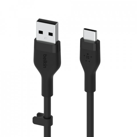 Kabel Belkin BoostCharge Flex USB-C to USB-A Cable 15W 3m Silicone Black - Galeria zdjęcie 2