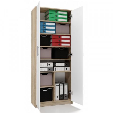 Szafa aktowa OLIV 2D 74x35xH180 sonoma/biały - Galeria zdjęcie 3