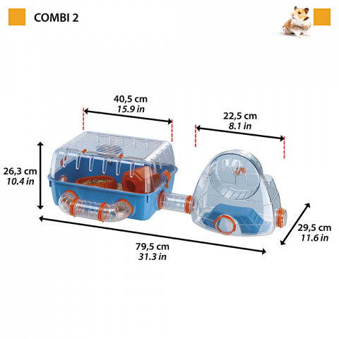 FERPLAST Combi 2 - klatka dla chomika - Galeria zdjęcie 3