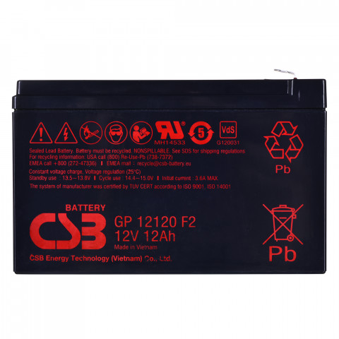 Akumulator CSB GP12120F2 12V 12Ah - Galeria zdjęcie 2