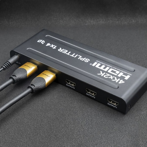 QOLTEC ROZDZIELACZ SPLITTER 4XHDMI 4KX2K | 3.4GB/S - Galeria zdjęcie 3