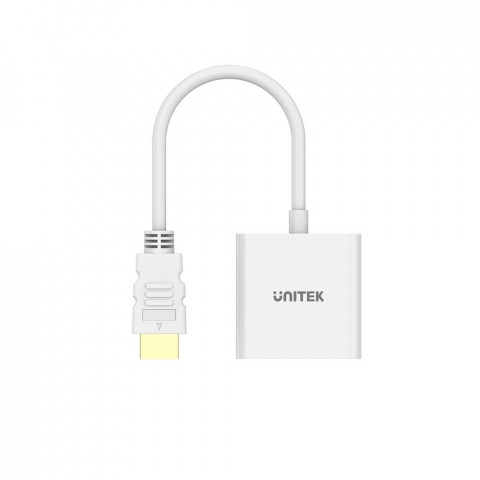 UNITEK ADAPTER HDMI - VGA, FULLHD 60HZ, BIAŁY, M/F - Galeria zdjęcie 2